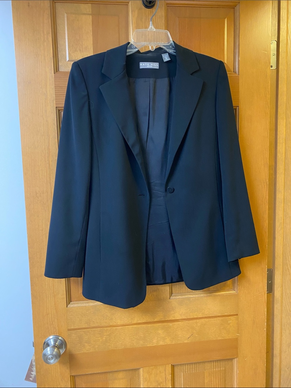 Kate Hill Black Single-Button Tailored Blazer